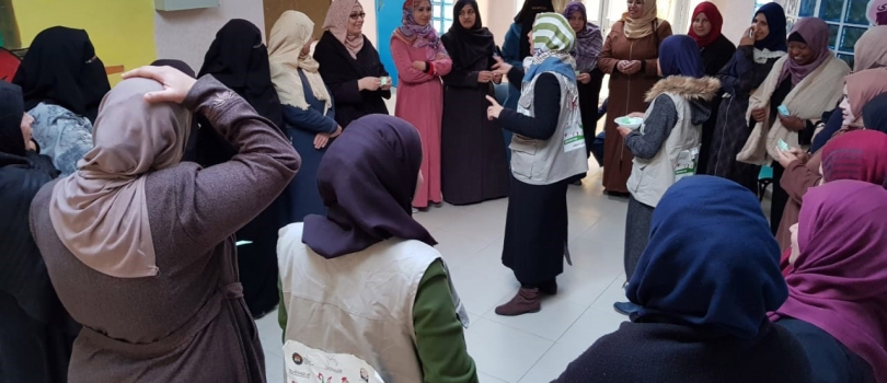 جمعية عايشة تنفذ مجموعة من الورش لمجموعة من السيدات والاطفال ..